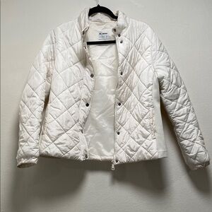 Ciso White Quilted Puffer Jacket